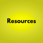 Yellow background Text: Resources