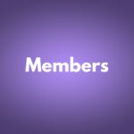 Purple background Text: Members